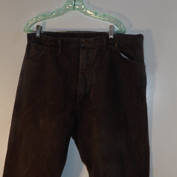 Wrangler Brown Boot Cut Premium Men's Jeans Sz 40/36 - Picture 4 of 6
